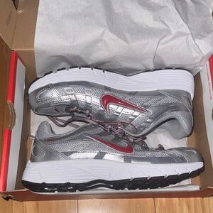 Nike P-6000 GS size 6.5 Red and Silver. Never Worn.